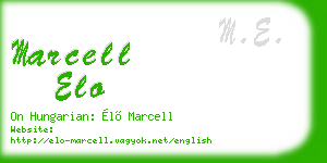 marcell elo business card